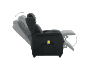 vidaXL Massage Chair Dark Grey Fabric (SKU:289787) Free Delivery