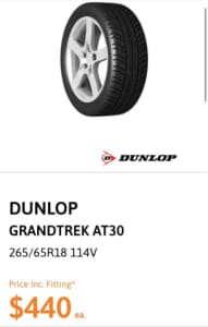 Dunlop Grandtek AT30