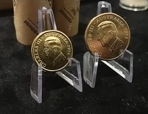 Uncirculated 2024 King Charles $1 & $2 Coins
