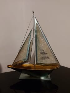 Metal Sailboat: For I Know the Plans.. Jeremiah 29:11