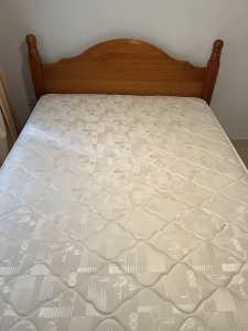 Timber Queen Bed Frame & Sealy Mattress