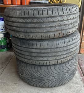 Three 205/55 R15 88V wheels tyres
