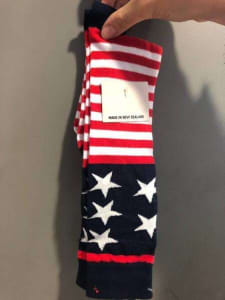 9 x American Flag Socks- one size