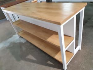 Made to order kitchen island with 30mm pine top