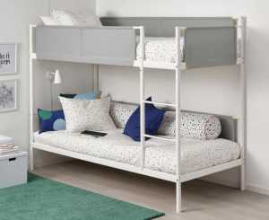 Metal Frame Bunk Bed (Model - IKEA VITVAL)