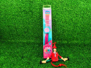 NEW Smiggle Pink Jelly Analogue Watch &bonus Pinocchio Italian Puppet
