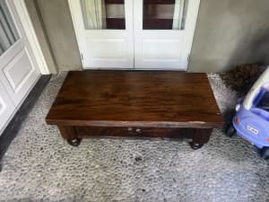 Old wooden coffee table
