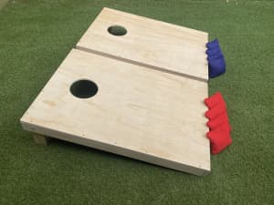 Plywood Cornhole Set (12mm Ply - Tailgate Size - 2 boards & 8 bags)