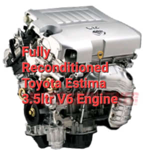 Fully reconditioned Toyota Estima 3.5ltr V6 motor only