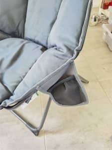 Folding lazy chair with bonus cushion pillow