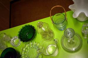 Vintage Lot of Scandinavian Glassware Vases Bowls Ashtray Decanters