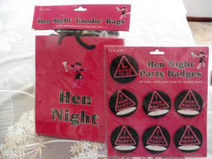 Hen Night Badges and Gift Bags