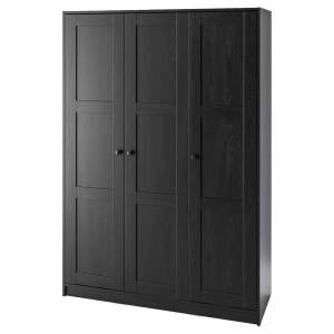Black Ikea 3 Door Wardrobe
