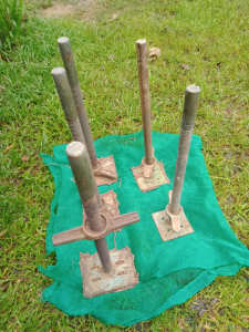 5 x heavy duty adjustable levelling feet for 50mm scaffold pipe