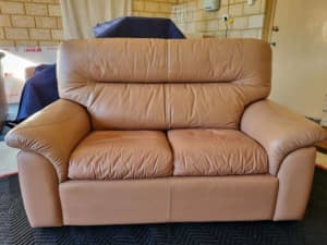 Australian Made Leather Lounge Suite (2x2 seater and single seater)