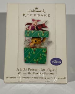 NEW 2011 Hallmark Christmas Ornament Present for Piglet Disney Winnie 