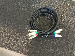 Premium 3 RCA RGB Red Green Blue Component Video Cable Male - Male