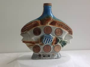 Vintage Jim Beam Liberty Decanter Collectable Coins Bottle