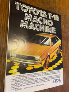 Free Postage. 1980. Toyota T-18 Macho Machine. Original Advertisement