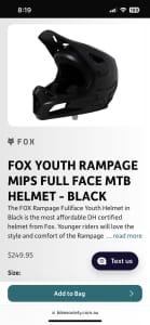 Fox rampage helmet