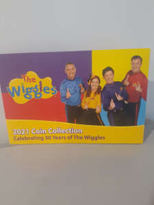 2021 WIGGLES 30 YEAR ANNIVERSARY 6 COIN $2 & $1 COINS SET IN FOLDER