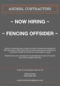 Hiring Fencing Offsider