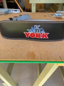 York weight lifting belt and wrist straps - new.