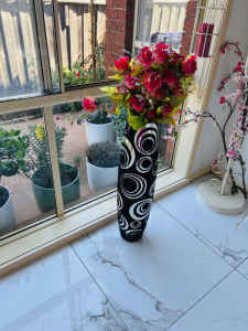 Black tall very beautiful vase