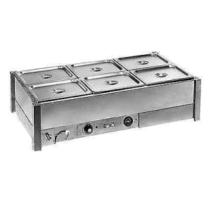 Roband Hot Bain Marie 6 X 1/2 Size, Pans Not Included, Double Row BM23