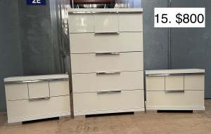Can deliver…Big chest of drawers and two bedside tables