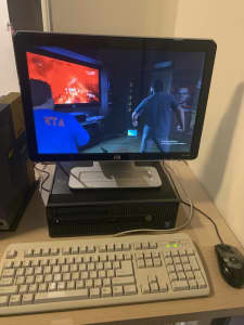 Computer gaming pc hp pro desk complete