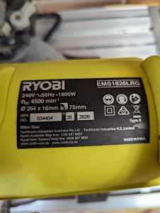 Ryobi EMS1826LRG 1800W 254mm Compound Mitre Saw