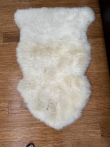 Adairs sheepskin rug $80 1250mm long