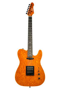 Haze 1930970B Electric Guitar, Dark Apricot Top Accessories