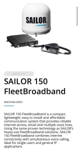 Sailor 150 Fleetbroadband marine system