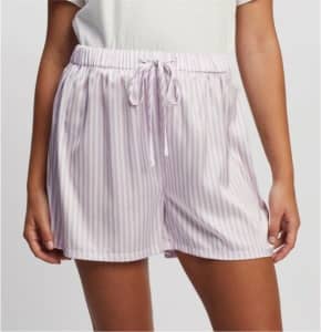 Atmos & Here Stripe Pyjama Shorts lilac (10/M) - new