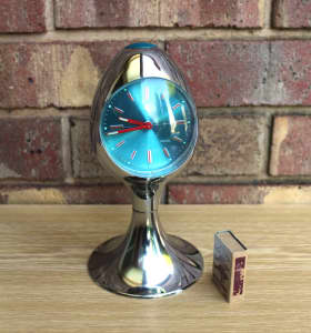 Vintage Retro Mid Century Space Age Alarm Clock -Kandel 1960s