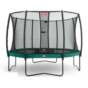 BERG Champion 14Ft Trampoline Green Plus Safety Net Deluxe