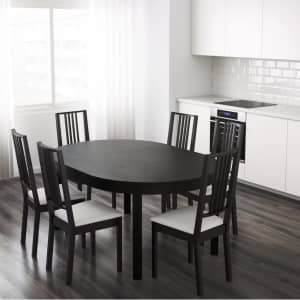 Dining Table (6 seater) with Chairs and cushions