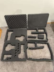 Foam insert pieces for camera hard case