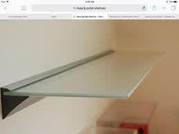 IKEA OPAQUE GLASS BATHROOM SHELF with bracket