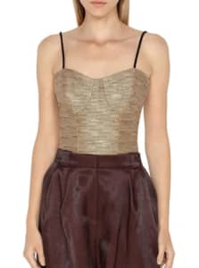 Cue Tweed Bustier in Pewter Size 10