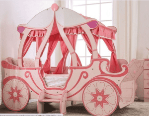 pink princess bed carriage bed single carriage bed girls carriage bed