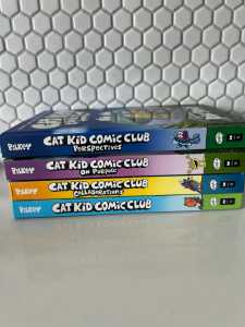 4x Cat Kid Comic Club Books by Dav Pilkey