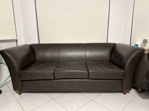 Leather 3 seater seat