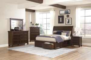 Massive Storage Logandeal Queen Bed with 6 Drawers (King & Suite AV)