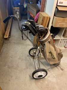 Women golf set - clubs, bag and cart - Spalding