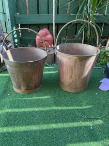 Copper buckets x 2