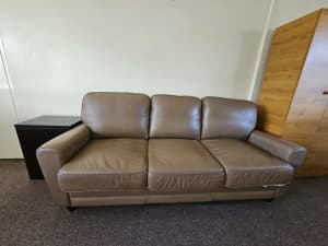 Leather sofa couch (3-seater)