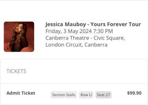 Jessica Mauboy ticket